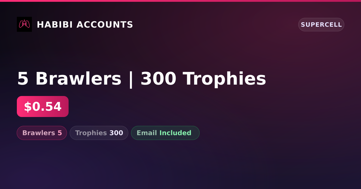 5 Brawlers | 300 Trophies — HabibiAccounts