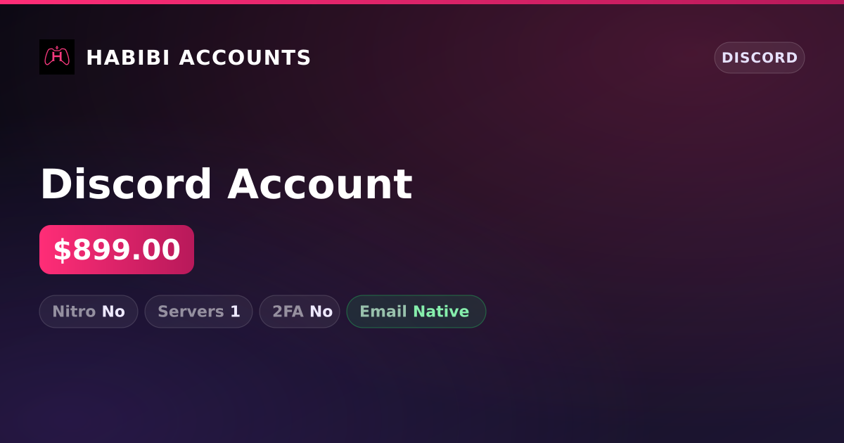 Discord Account — HabibiAccounts