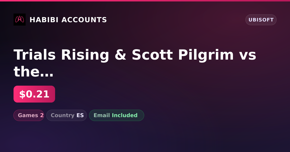 Trials Rising & Scott Pilgrim vs the World: The Game | 2 Games — HabibiAccounts