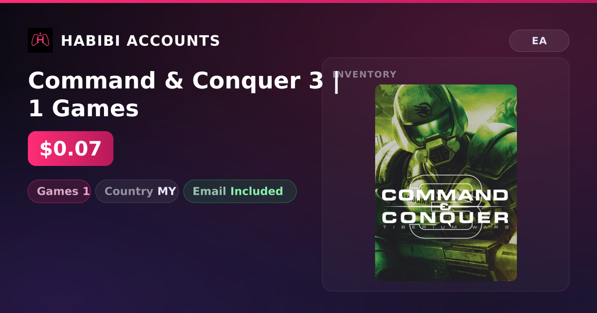 Command & Conquer 3 | 1 Games — HabibiAccounts