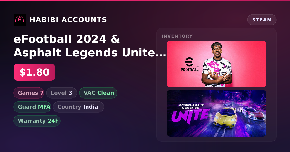 eFootball 2024 & Asphalt Legends Unite | Clean