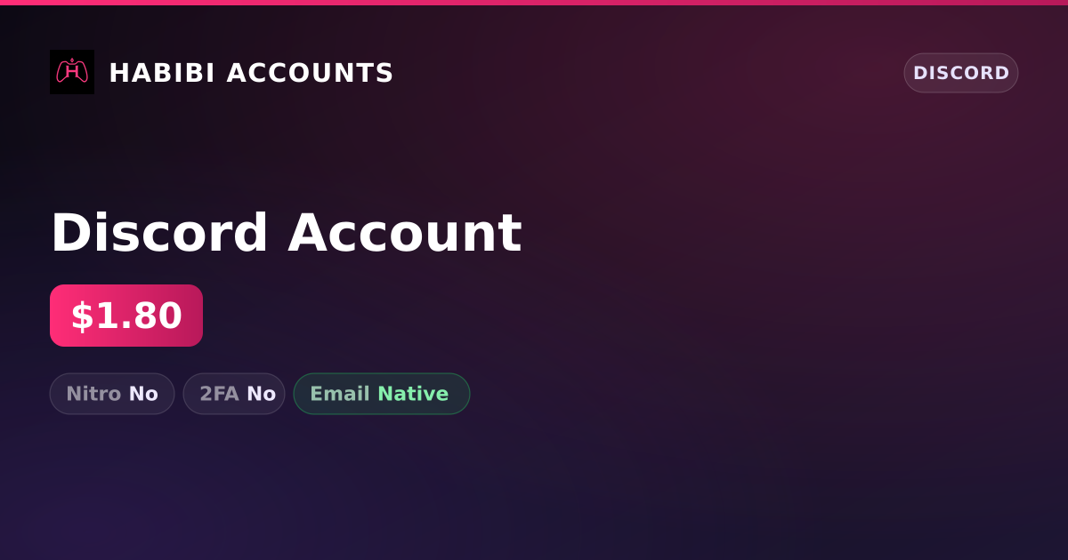 Discord Account — HabibiAccounts