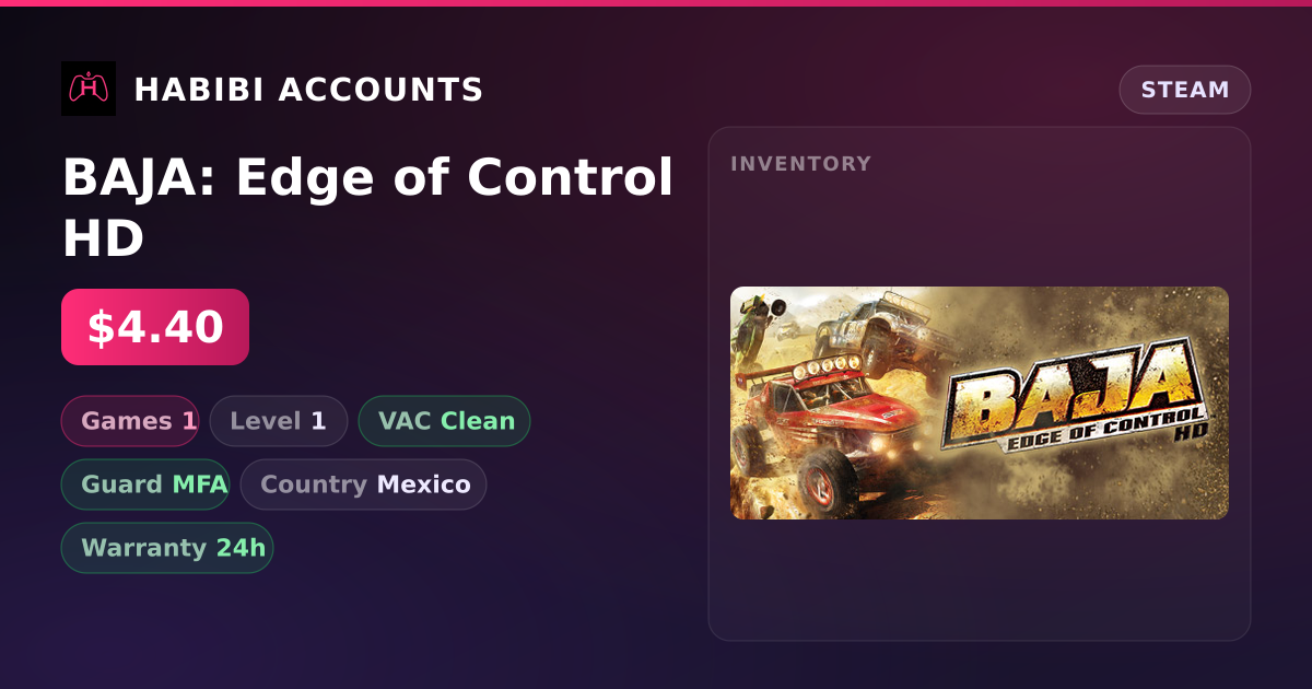 BAJA: Edge of Control HD — HabibiAccounts