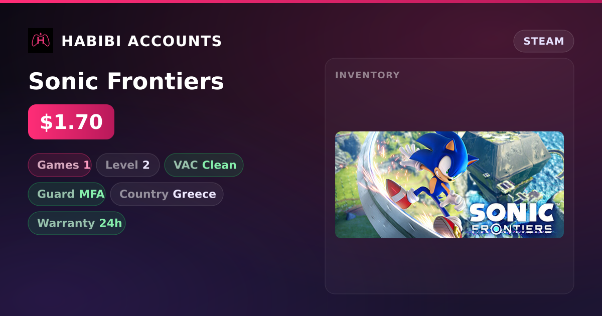 Sonic Frontiers — HabibiAccounts