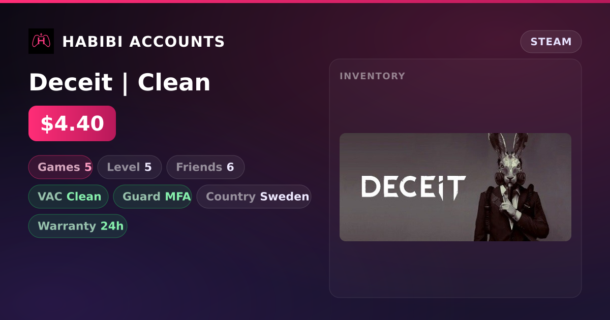 Deceit | Clean — HabibiAccounts
