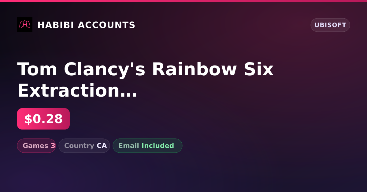 Tom Clancy's Rainbow Six Extraction & Trackmania | 3 Games — HabibiAccounts