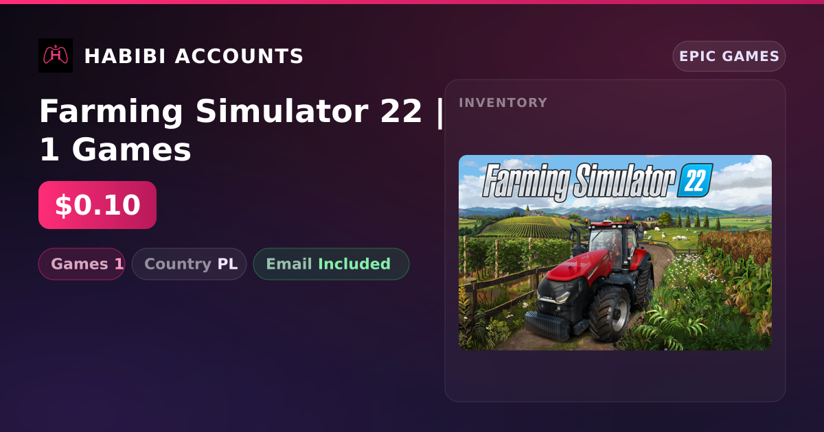Farming Simulator 22 | 1 Games — HabibiAccounts