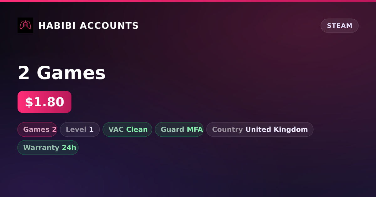 2 Games — HabibiAccounts