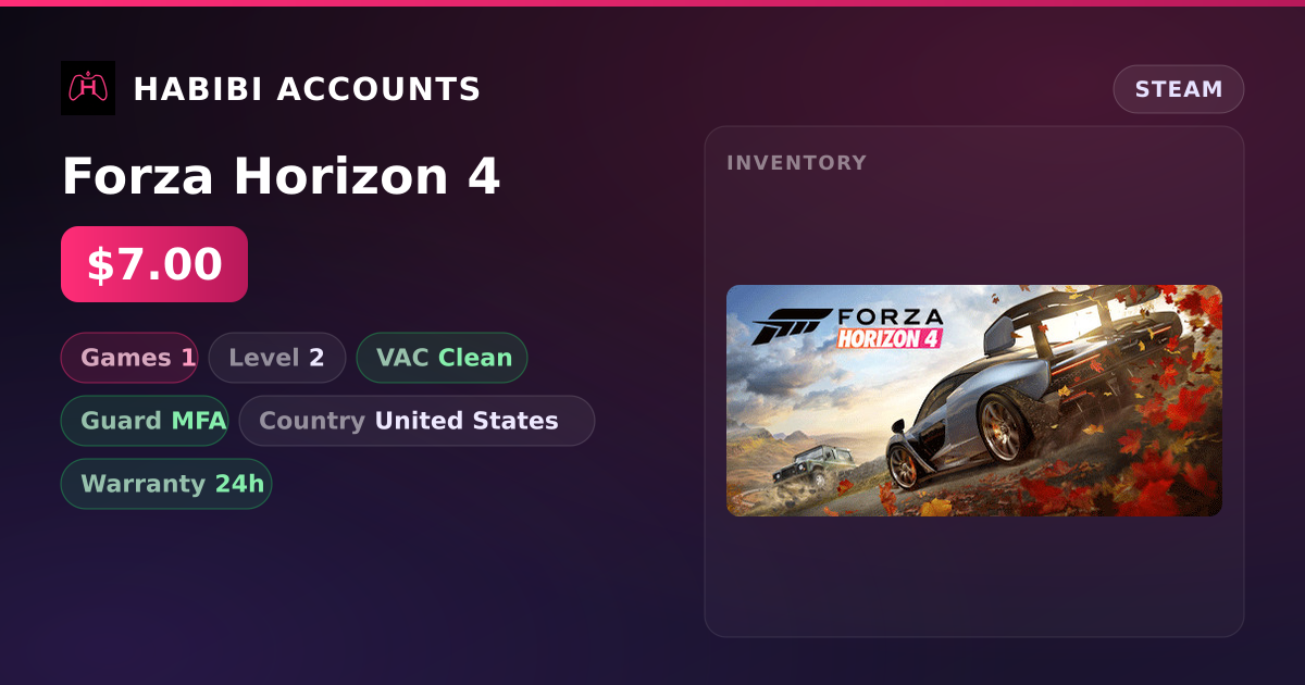 Forza Horizon 4 — HabibiAccounts