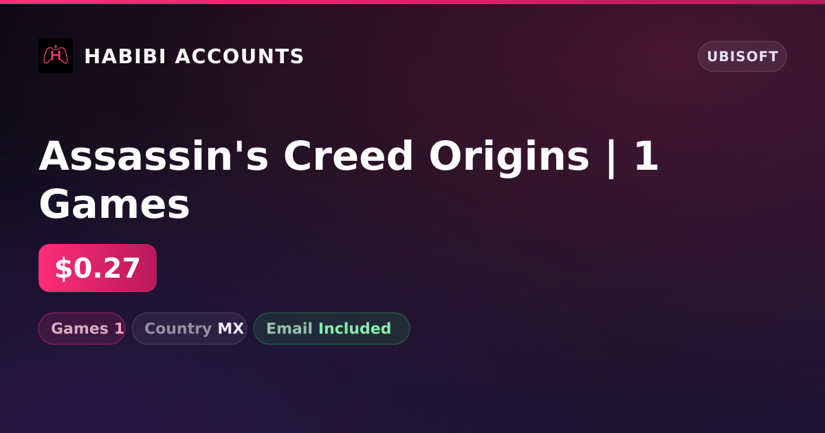 Assassin's Creed Origins | 1 Games — HabibiAccounts