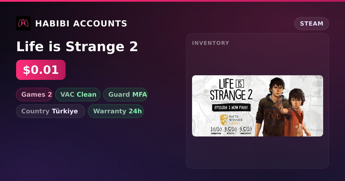 Life is Strange 2 — HabibiAccounts