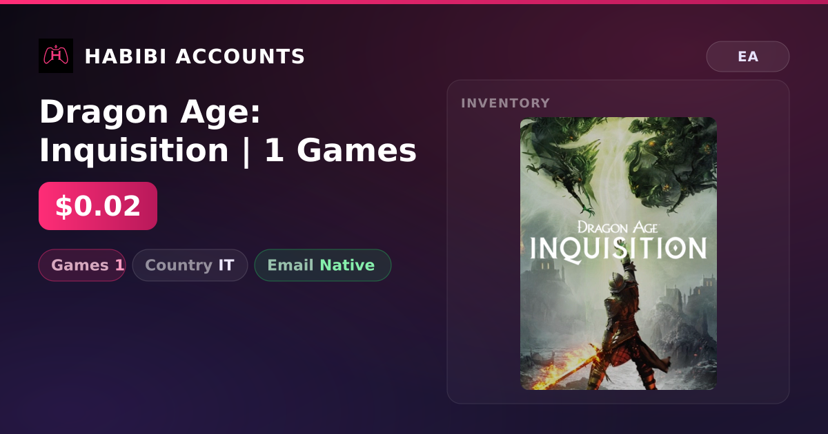 Dragon Age: Inquisition | 1 Games — HabibiAccounts