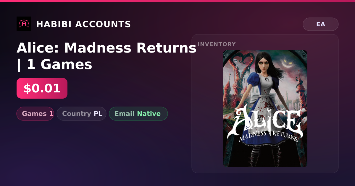 Alice: Madness Returns | 1 Games — HabibiAccounts