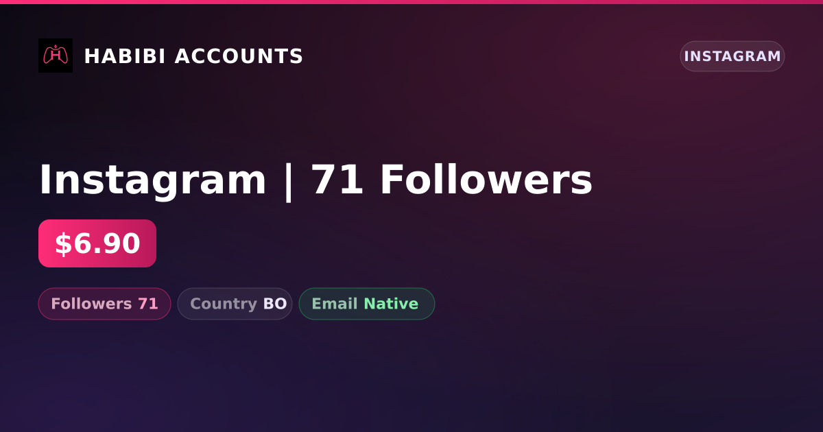 Instagram | 71 Followers