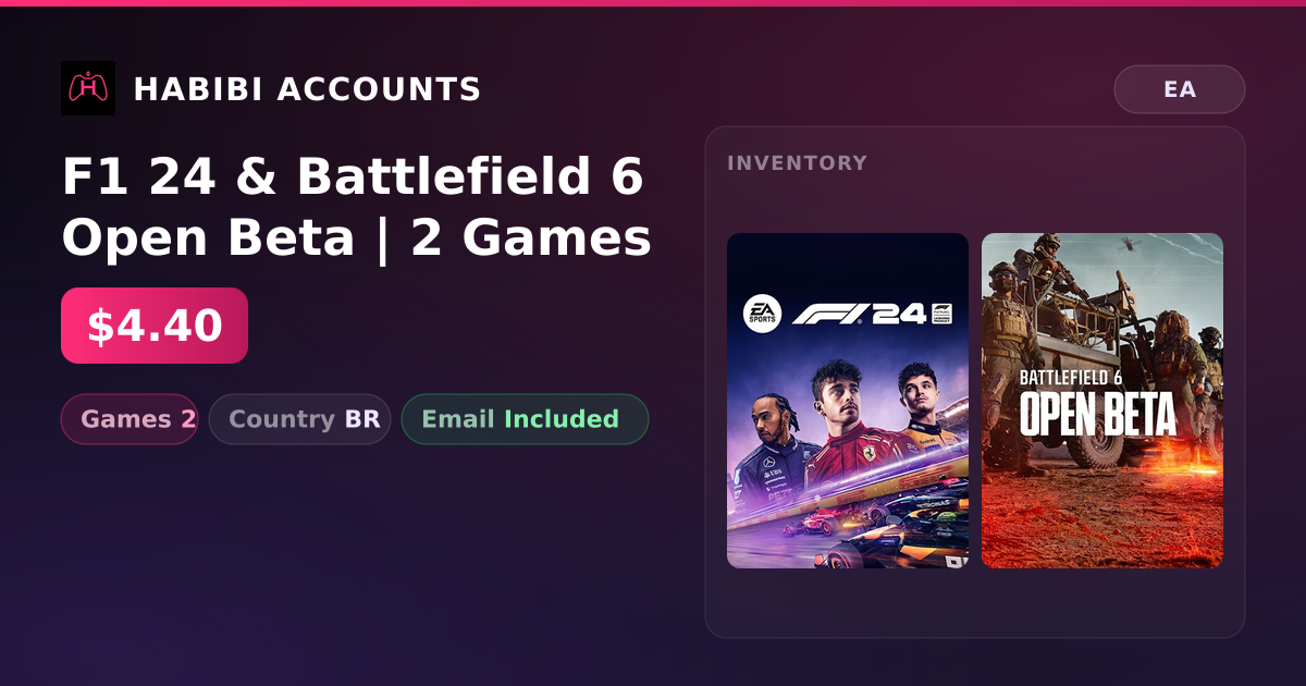 F1 24 & Battlefield 6 Open Beta | 2 Games