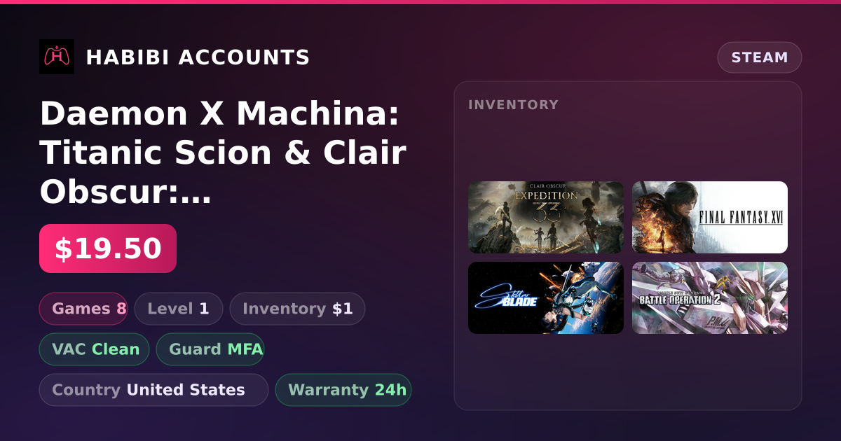Daemon X Machina: Titanic Scion & Clair Obscur: Expedition 33 | Clean