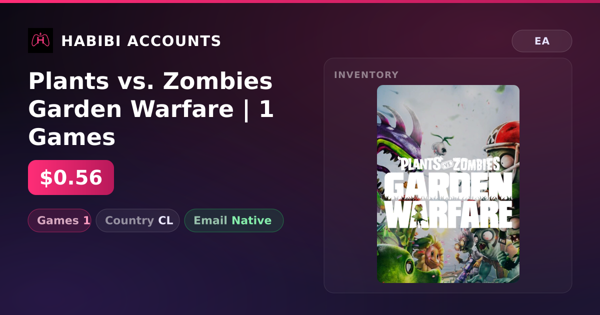 Plants vs. Zombies Garden Warfare | 1 Games — HabibiAccounts