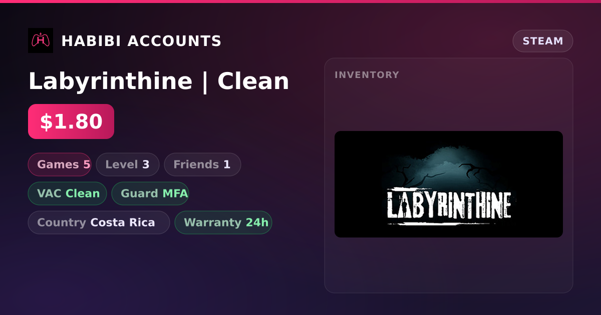 Labyrinthine | Clean — HabibiAccounts