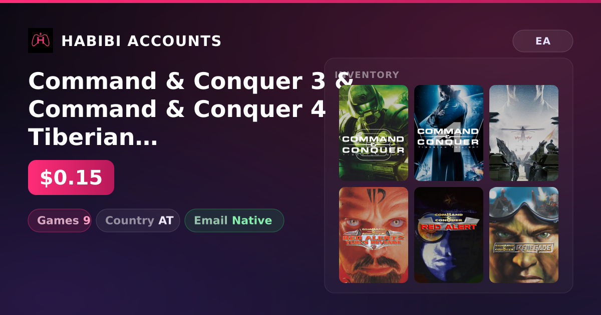 Command & Conquer 3 & Command & Conquer 4 Tiberian Twilight | 9 Games — HabibiAccounts