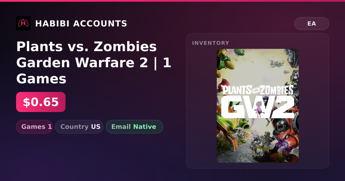 Plants vs. Zombies Garden Warfare 2 | 1 Games — HabibiAccounts