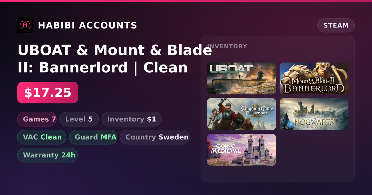 UBOAT & Mount & Blade II: Bannerlord | Clean