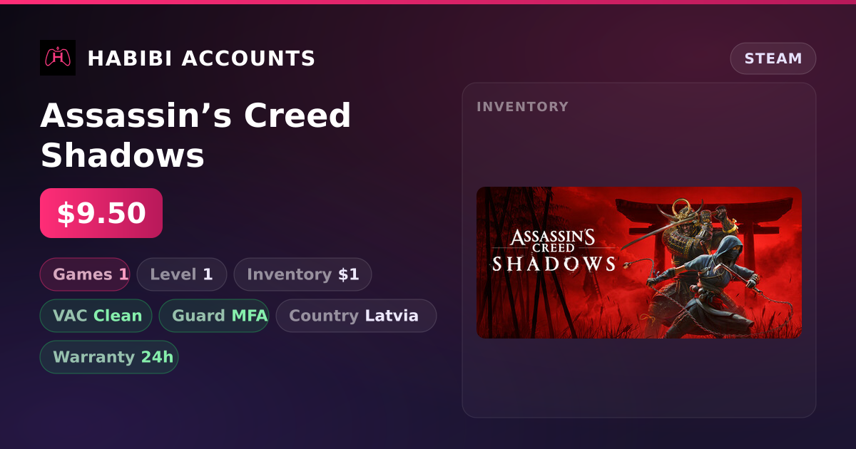 Assassin’s Creed Shadows — HabibiAccounts