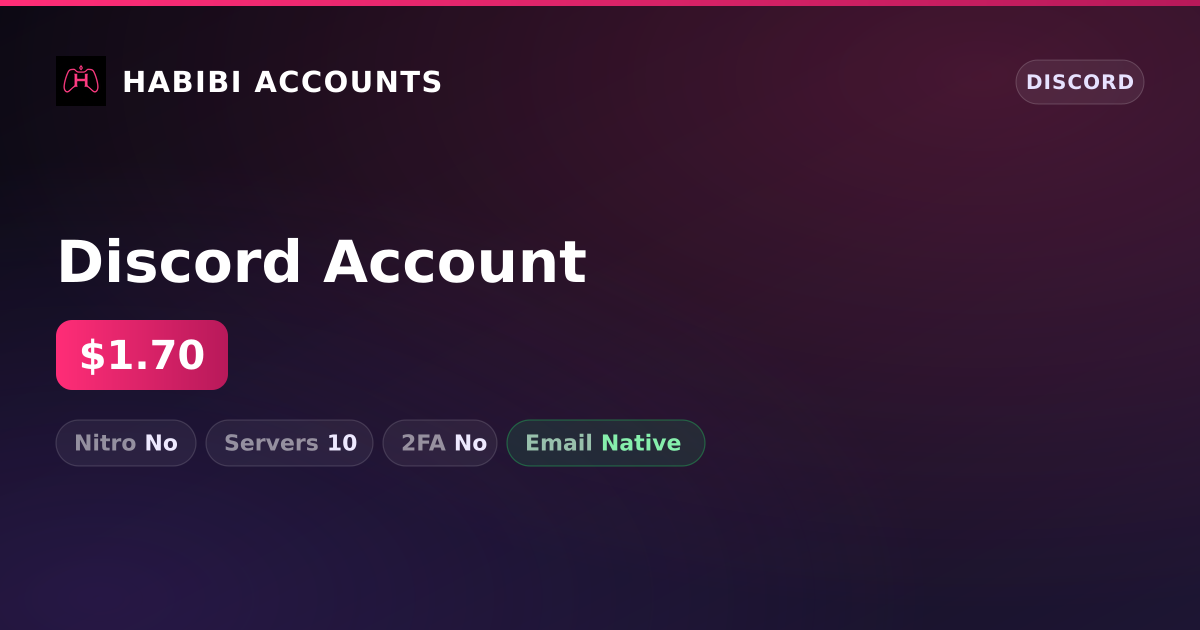 Discord Account — HabibiAccounts