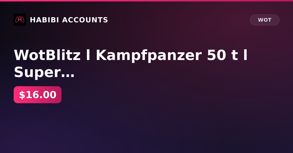 WotBlitz l Kampfpanzer 50 t l Super Conqueror l FV217 Badger l T-22 medium l Object 907 l T95E6 +others