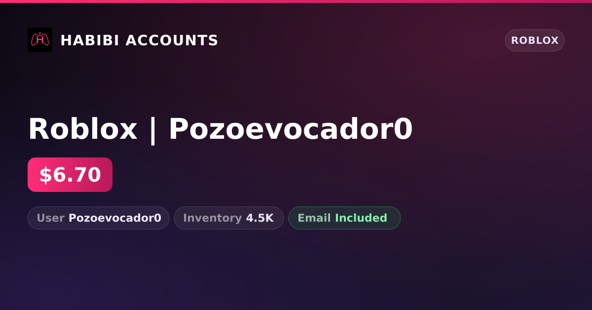 Roblox | Pozoevocador0