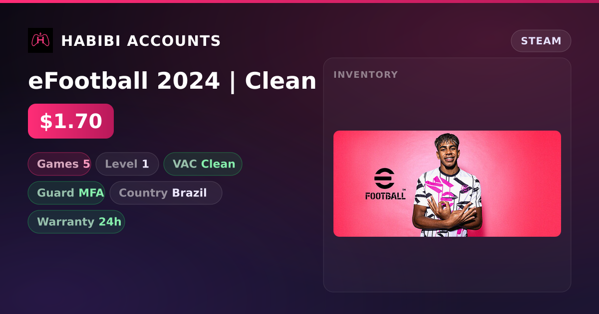 eFootball 2024 | Clean — HabibiAccounts