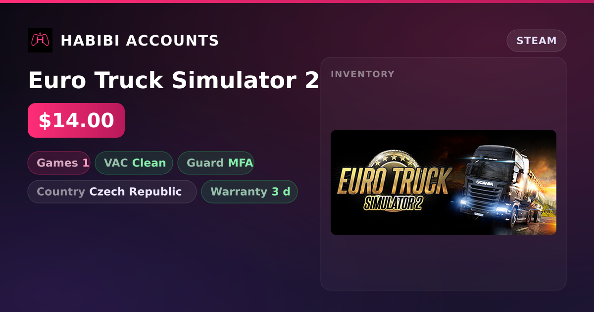 Euro Truck Simulator 2 — HabibiAccounts