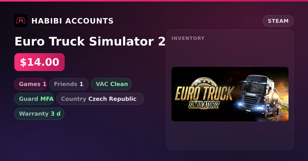 Euro Truck Simulator 2 — HabibiAccounts
