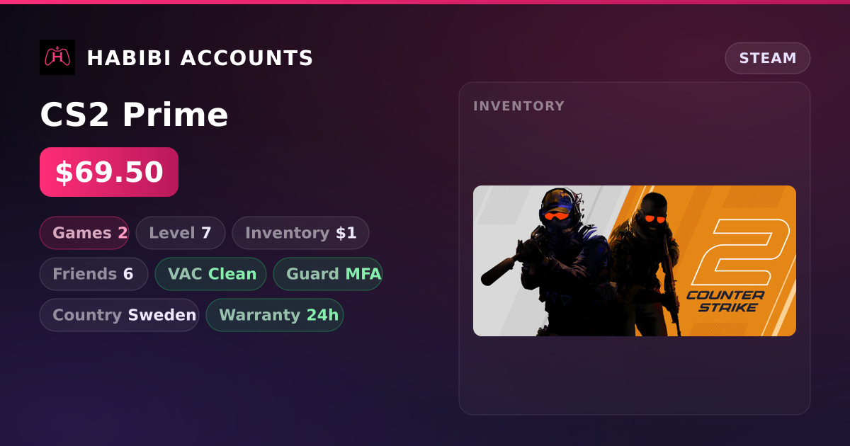 CS2 Prime — HabibiAccounts