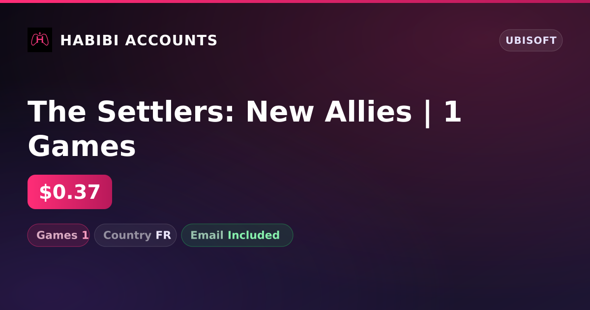 The Settlers: New Allies | 1 Games — HabibiAccounts
