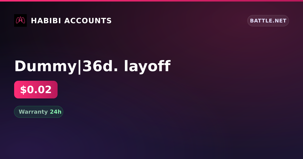 Dummy|36d. layoff — HabibiAccounts