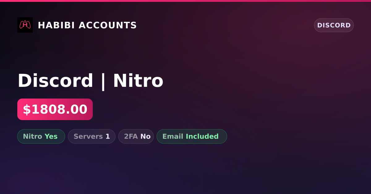 Discord | Nitro — HabibiAccounts
