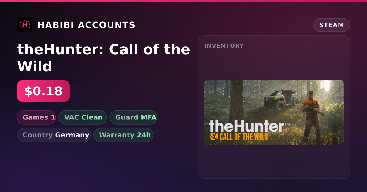 theHunter: Call of the Wild — HabibiAccounts