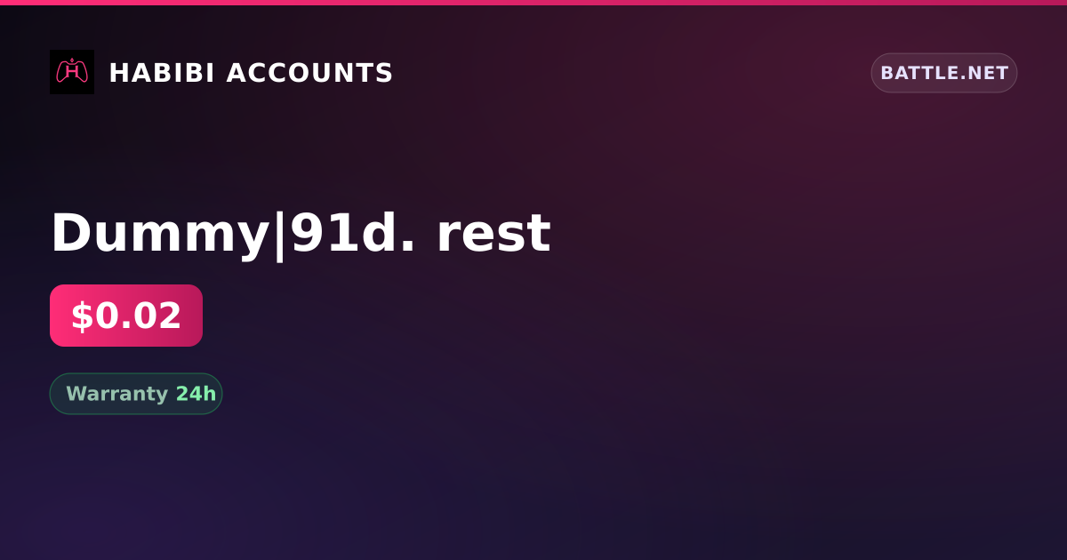 Dummy|91d. rest — HabibiAccounts