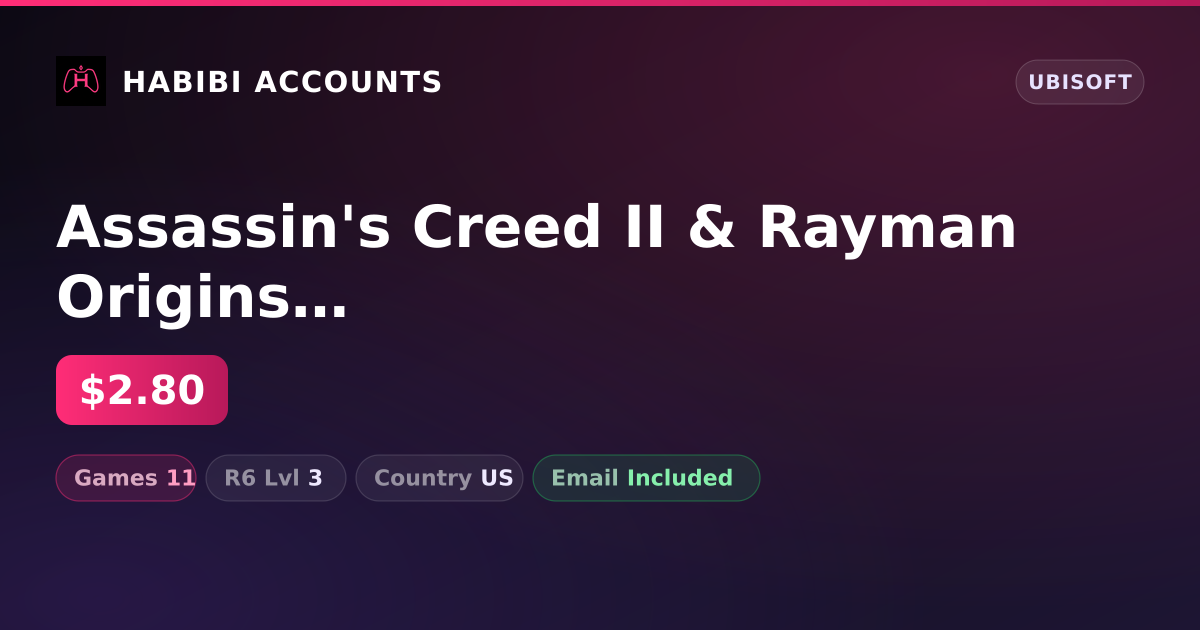 Assassin's Creed II & Rayman Origins | 11 Games — HabibiAccounts