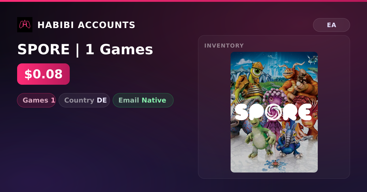 SPORE | 1 Games — HabibiAccounts