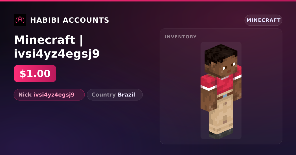 Minecraft | ivsi4yz4egsj9 — HabibiAccounts
