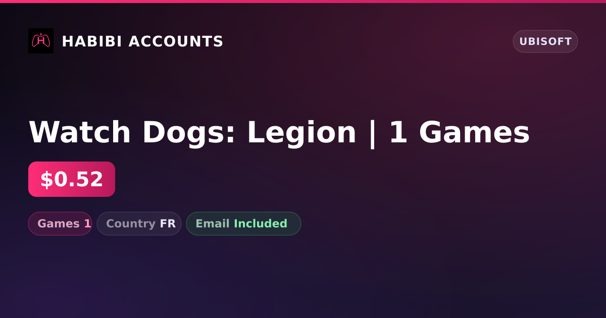 Watch Dogs: Legion | 1 Games — HabibiAccounts