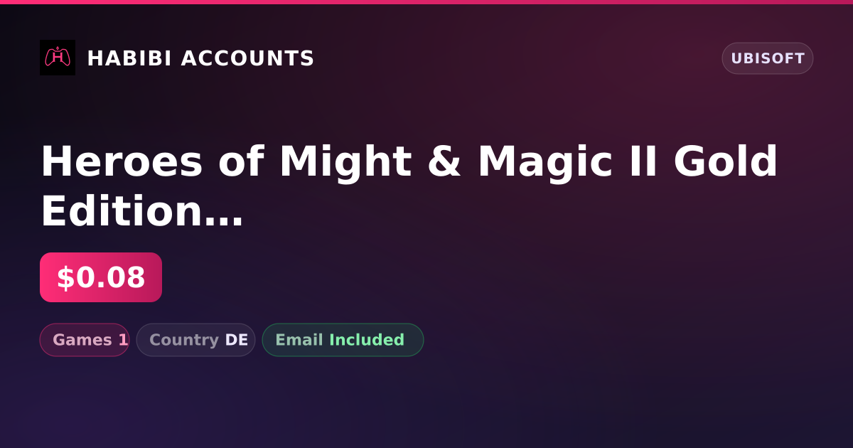 Heroes of Might & Magic II Gold Edition | 1 Games — HabibiAccounts
