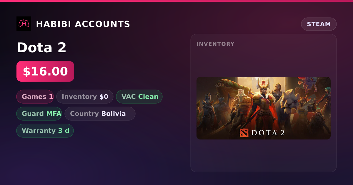Dota 2 — HabibiAccounts