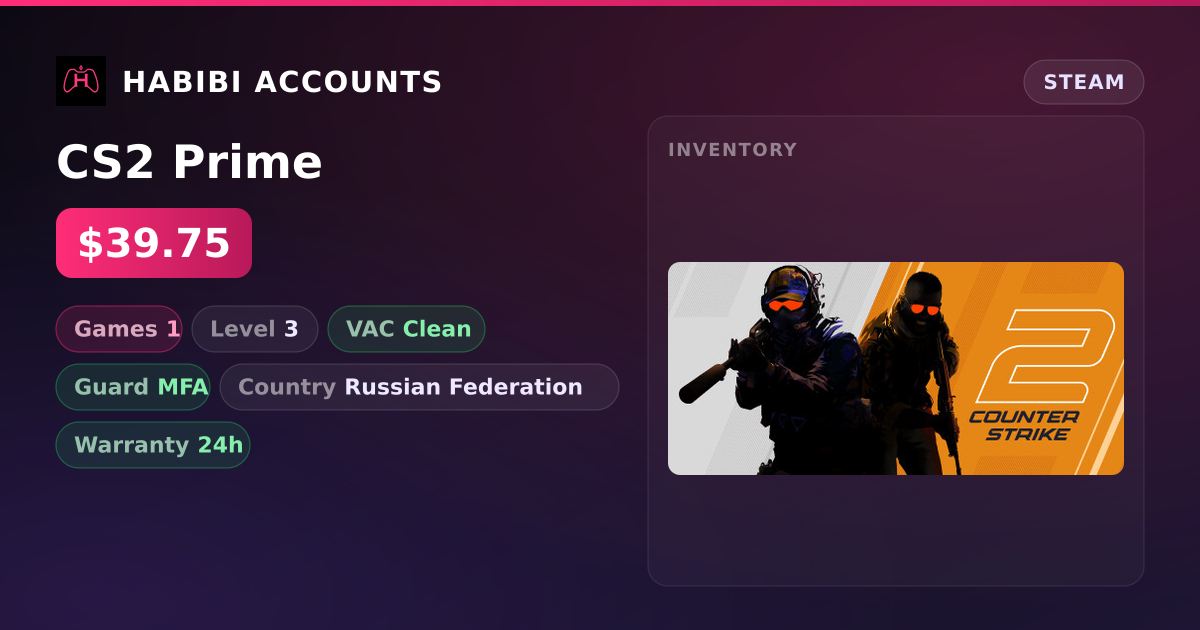 CS2 Prime — HabibiAccounts