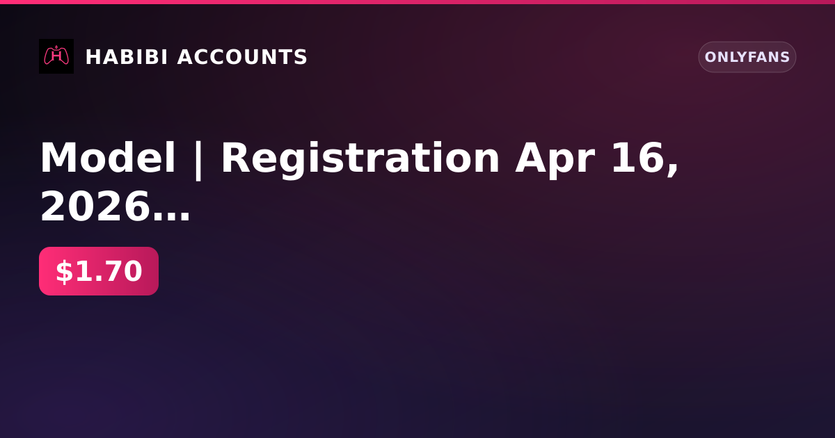 Model | Registration Apr 16, 2026 | Firstmail | 1 active paid subscription until Sep 12, 2026 | Balance 0 ₽ — HabibiAccounts