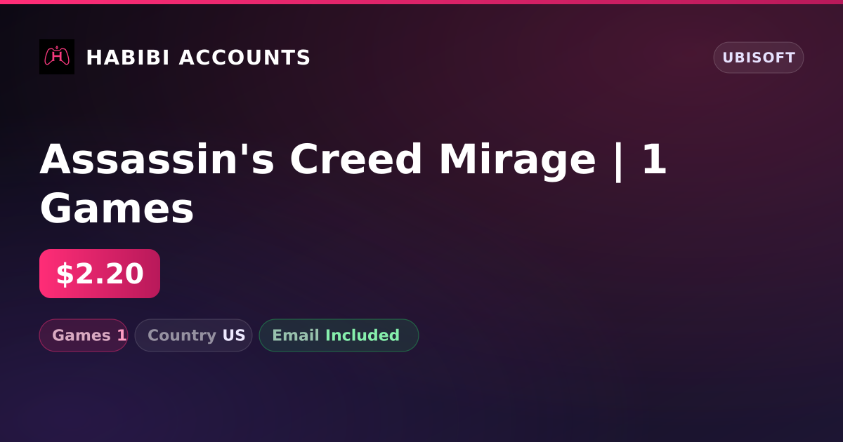 Assassin's Creed Mirage | 1 Games — HabibiAccounts