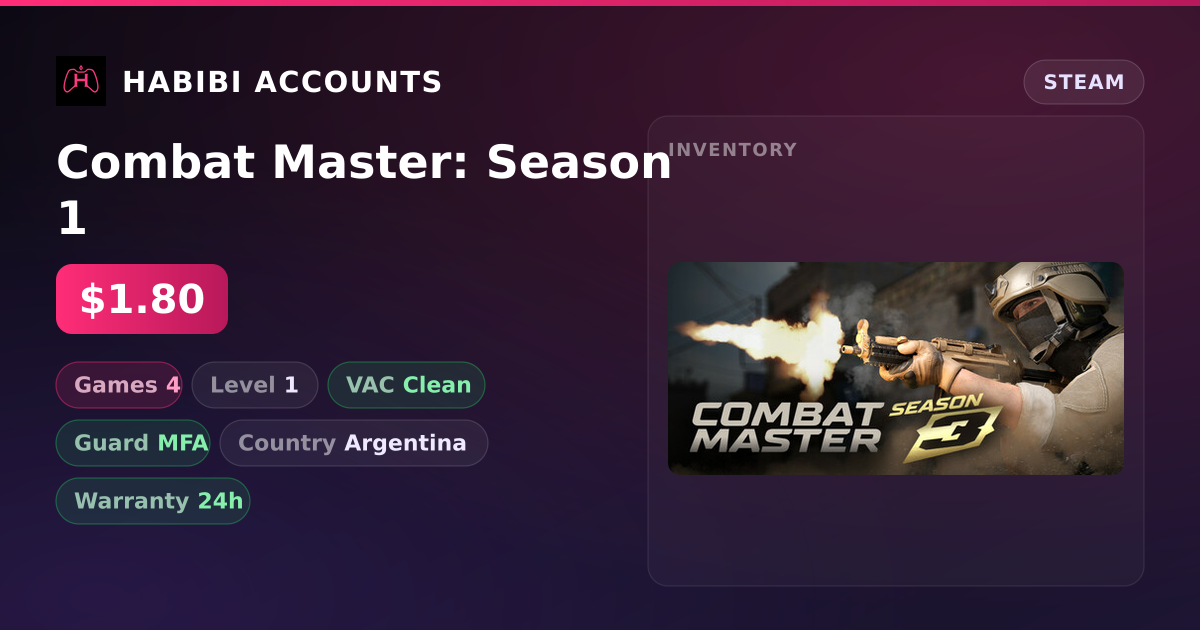 Combat Master: Season 1 — HabibiAccounts