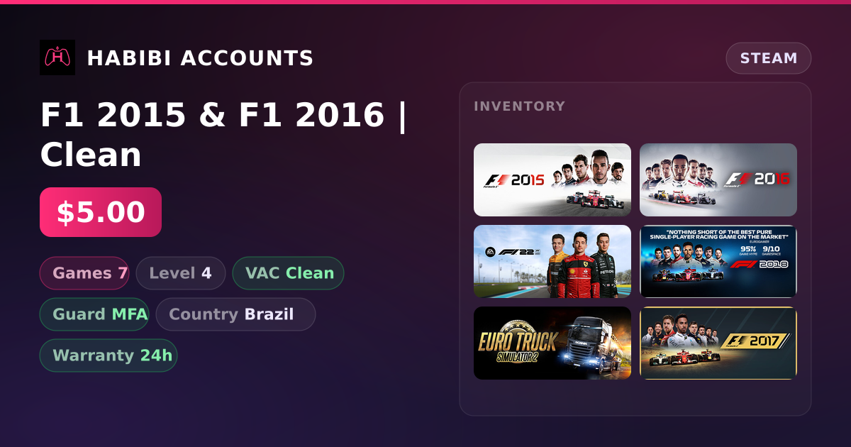 F1 2015 & F1 2016 | Clean