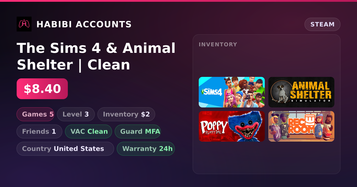 The Sims 4 & Animal Shelter | Clean — HabibiAccounts